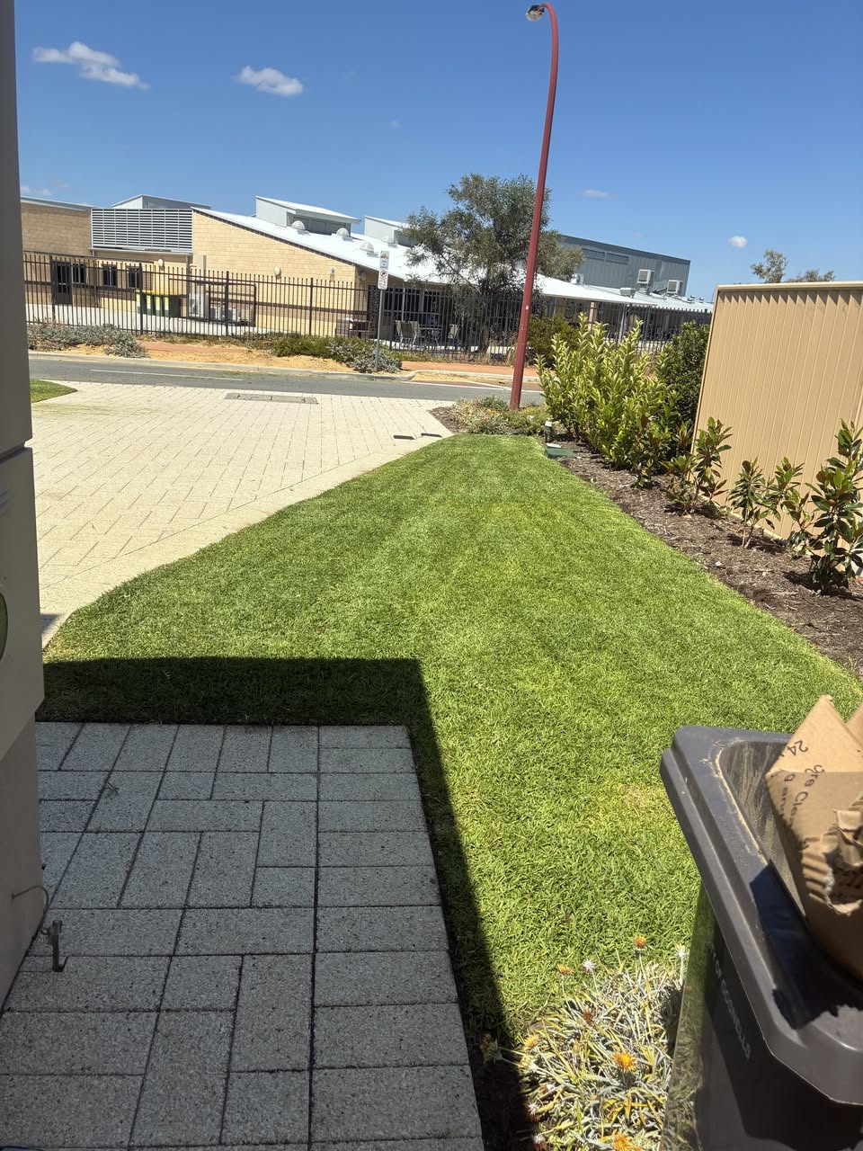 Recent lawn mowing result with grass cut and tidy edges